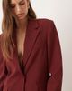 Mango Mango Dani oversized blazer in dark red - part of a set - 4