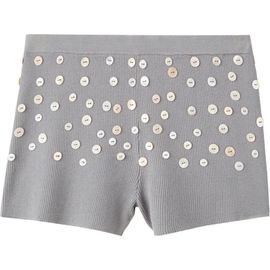 MANGO MANGO Decorative Button Knit Shorts