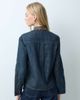 Mango Mango denim shirt with contrast tie neck-Blue - 2