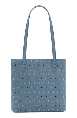 MANGO MANGO Die-Cut Leather Shopper Bag