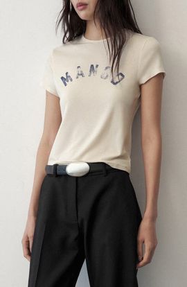 MANGO MANGO Distressed Graphic T-Shirt