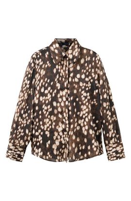 MANGO MANGO Dot Print Woven Shirt