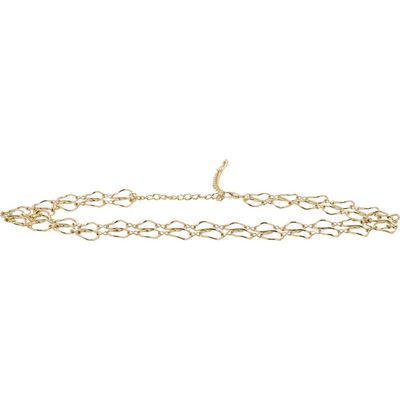 MANGO MANGO Double Ring Metallic Chain Belt