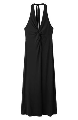 MANGO MANGO Draped Halter Dress
