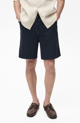 MANGO MANGO Drawstring Waist Denim Shorts