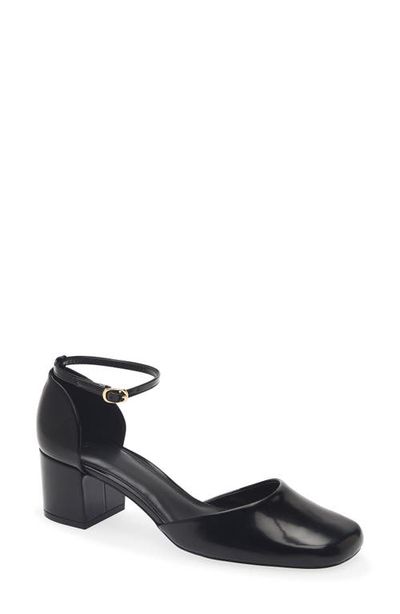 MANGO MANGO Elit Faux Leather Ankle Strap Pump