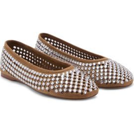 MANGO MANGO Embellished Perforated Ballet Flat