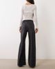 Mango Mango embellished wide leg jean in washed black - 2