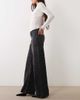 Mango Mango embellished wide leg jean in washed black - 3