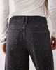 Mango Mango embellished wide leg jean in washed black - 4