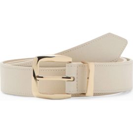 MANGO MANGO Embossed Buckle Faux Leather Belt
