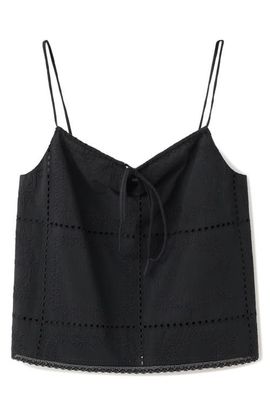 MANGO MANGO Embroidered Cotton Top