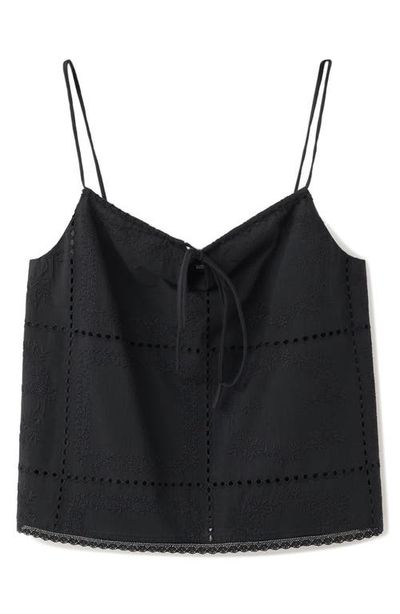 MANGO MANGO Embroidered Cotton Top