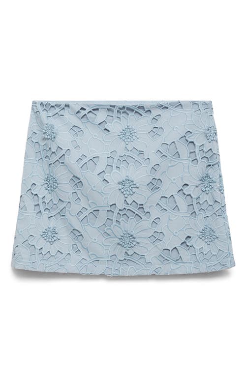 MANGO MANGO Embroidered Floral Cotton Miniskirt