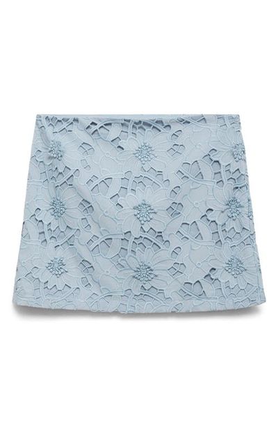 MANGO MANGO Embroidered Floral Cotton Miniskirt