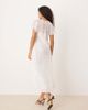 Mango Mango embroidered lace midaxi dress with cape overlay in white - 3