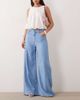 Mango Mango Eva mid rise straight leg denim jeans in light blue - part of a set - 1