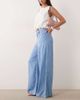 Mango Mango Eva mid rise straight leg denim jeans in light blue - part of a set - 3