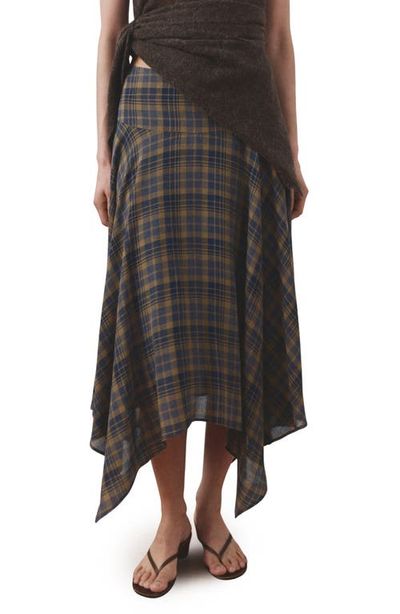MANGO MANGO Falda Pika Check Midi Skirt
