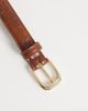 Mango Mango faux croc belt in brown - 2