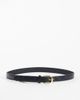 Mango Mango faux croc classic belt in black - 1