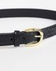 Mango Mango faux croc classic belt in black - 2