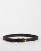 Mango Mango faux croc classic belt in burgundy-RED - 1