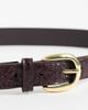 Mango Mango faux croc classic belt in burgundy-RED - 2