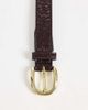 Mango Mango faux croc classic belt in burgundy-RED - 3