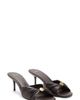 MANGO MANGO Faux Leather Beaded Kitten Heel Slide Sandal - 1