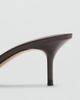 MANGO MANGO Faux Leather Beaded Kitten Heel Slide Sandal - 4