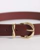 Mango Mango faux leather belt in brown - 2