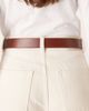 Mango Mango faux leather belt with silver oval buckle in brown - 3
