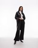 Mango Mango faux leather belted trench coat in black - 1