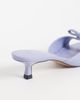 Mango Mango faux leather bow detail heeled mules in lilac-Purple - 3