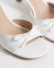 Mango Mango faux leather bow detail heeled mules in white - 4