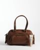 Mango Mango faux leather bowling bag in brown-Green - 2