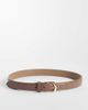 Mango Mango faux leather classic belt in mushroom-Brown - 1