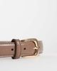 Mango Mango faux leather classic belt in mushroom-Brown - 2