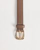 Mango Mango faux leather classic belt in mushroom-Brown - 3