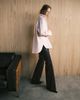 Mango Mango faux leather flared pants in brown - 1
