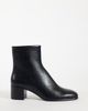 Mango Mango faux leather heeled chelsea boot in black - 1