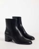 Mango Mango faux leather heeled chelsea boot in black - 2