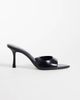 Mango Mango faux leather heeled mules in black - 1