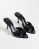 Mango Mango faux leather heeled mules in black - 2