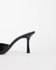 Mango Mango faux leather heeled mules in black - 4