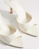 Mango Mango faux leather heeled mules in cream-Neutral - 3