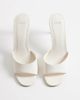 Mango Mango faux leather heeled mules in white - 2