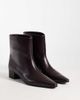 Mango Mango faux leather heeled pointed chelsea boot in chocolate-Brown - 2