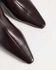 Mango Mango faux leather heeled pointed chelsea boot in chocolate-Brown - 3